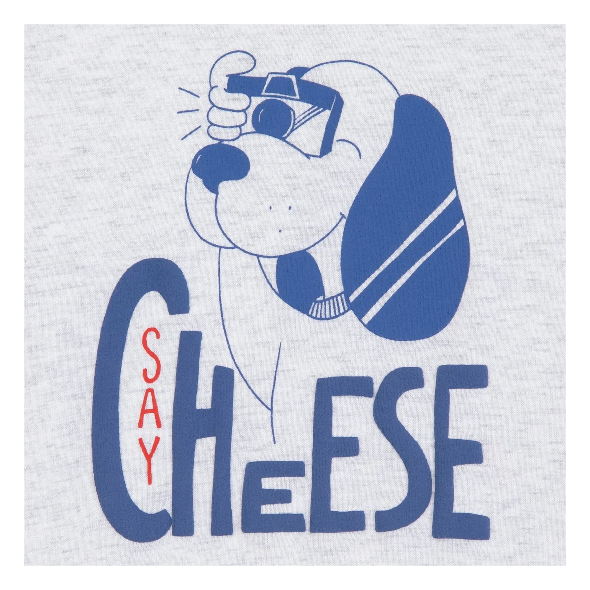 Bonton - Livo Say Cheese Gepunktetes T-Shirt | Grau