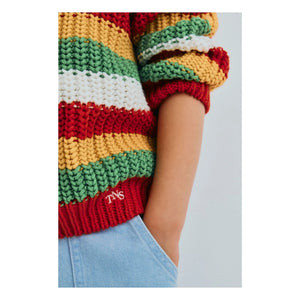 the new society - Lantana Gestreifter Pullover | Rot
