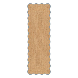 Layered - Muschel-Jute-Läufer | Blau
