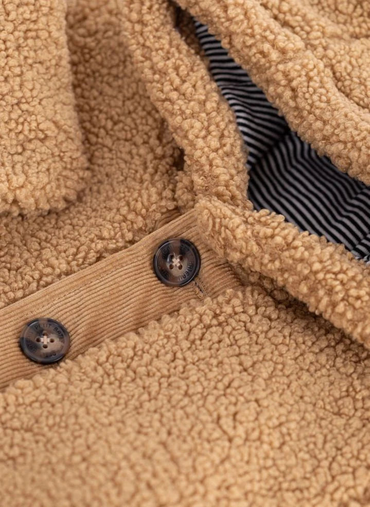 Petit Bateau - Sherpa-Mantel mit Ohren | Beige