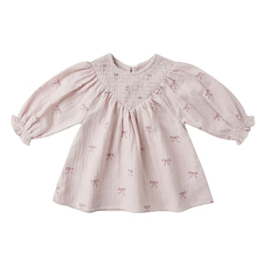 Quincy Mae - Organisches Baumwoll-Musselin-Knotenkleid | Flieder