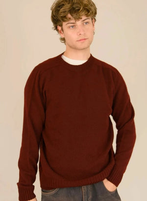 Origin Knitwear - Nahtloser Wollpullover | Bordeaux