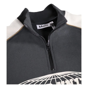 Molo - Marty organik pamuklu fermuarlı sweatshirt | Siyah