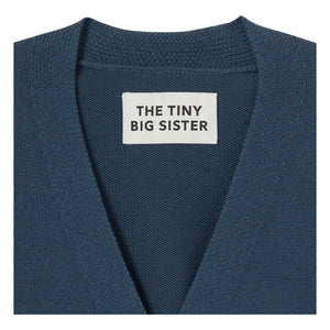 The Tiny Big Sister - Baumwoll-Schwan-Strickjacke | Marineblau