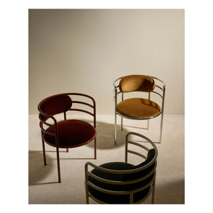 Maison Sarah Lavoine - Moon Samt-Chrom-Stuhl | Havana