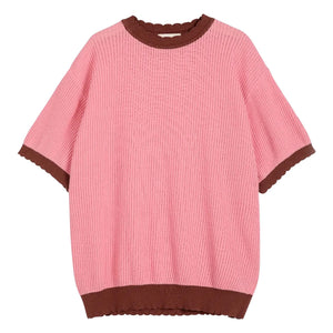 Bobo Choses – Pullover aus Bio-Baumwolle mit Ajourmuster | Rosa