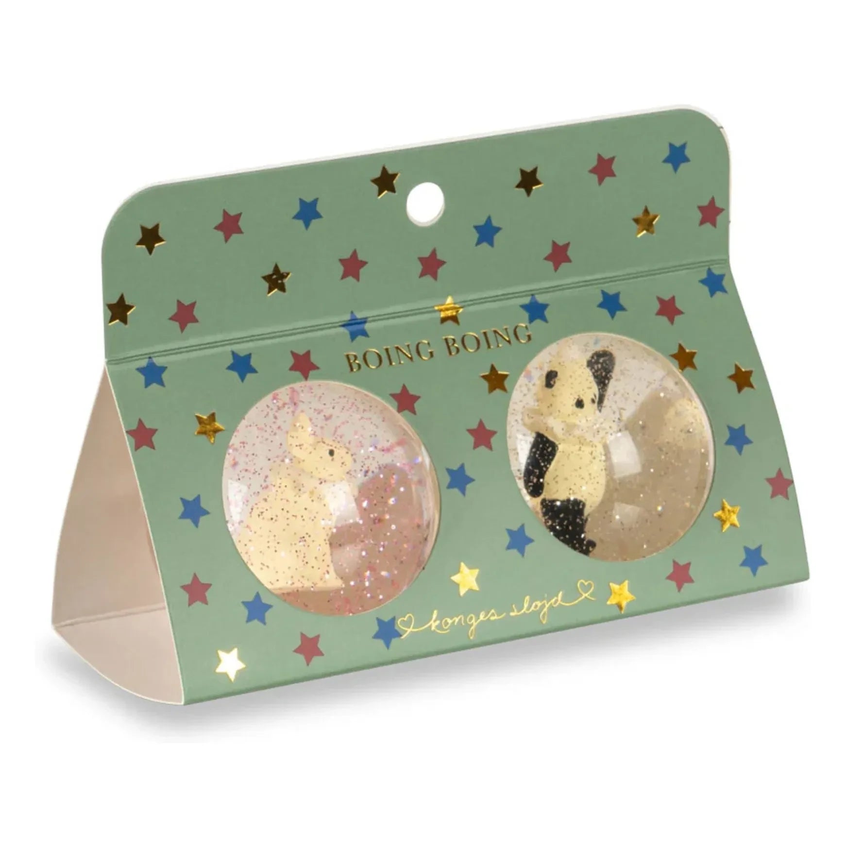 Konges Sløjd - Bunny/Panda Hüpfball-Set - 2-teilig | Rosa