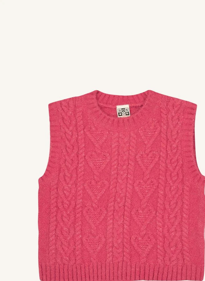Bonton - Lucia ärmelloser Pullover | Framboise