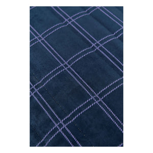 Nobodinoz - Oasis langes Pouf, Eco-Samt | Marineblau