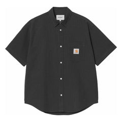 Carhartt WIP - Gestreiftes Seersucker-Hemd Toland | Schwarz