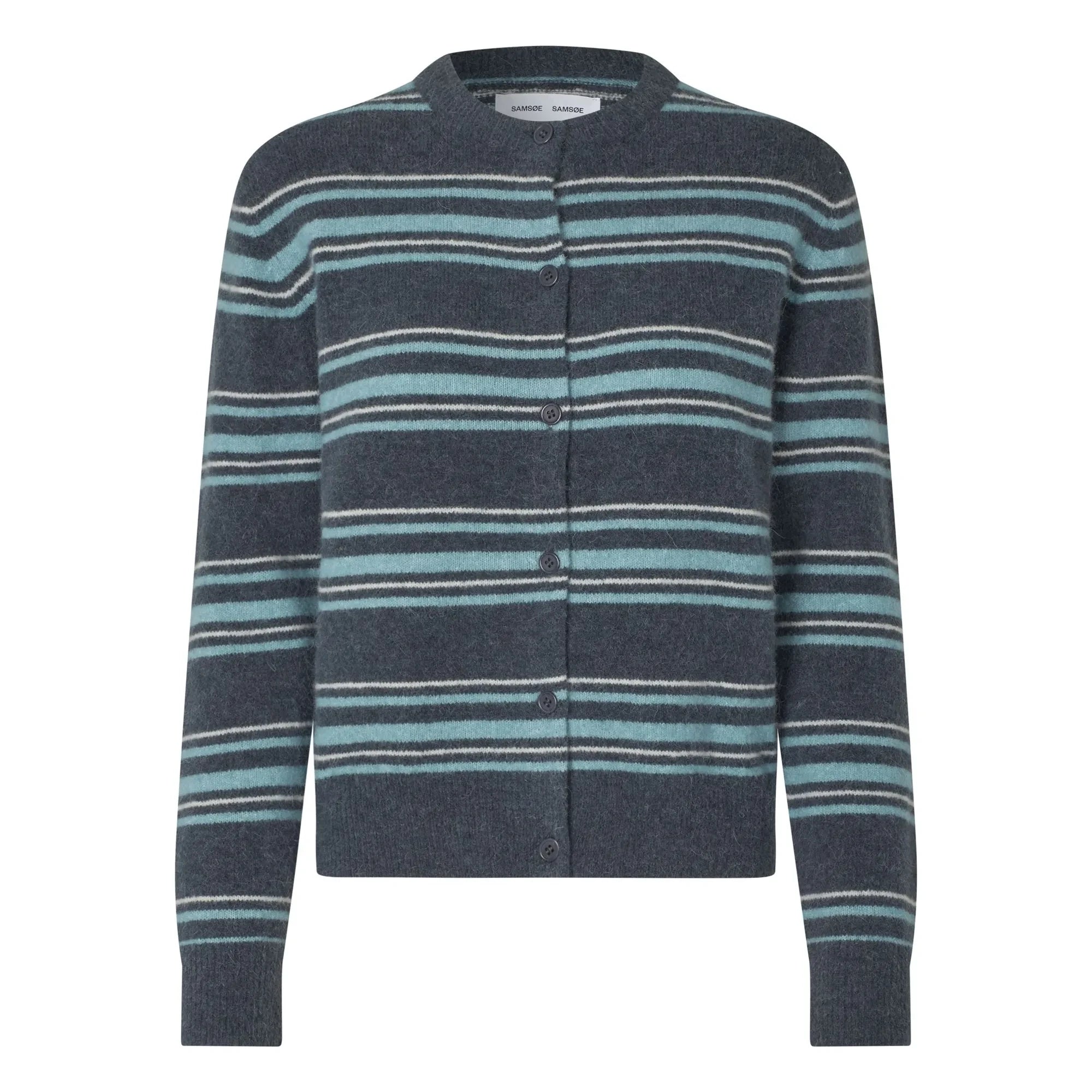 Samsoe Samsoe - Nor Laine Gestreifte Strickjacke | Blau