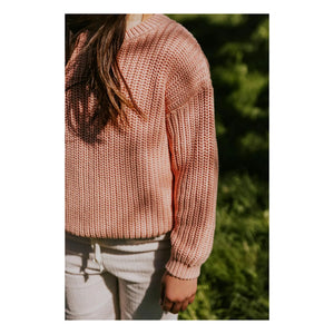 Yuki – Oversize-Pullover aus Bio-Baumwolle | Pfirsich
