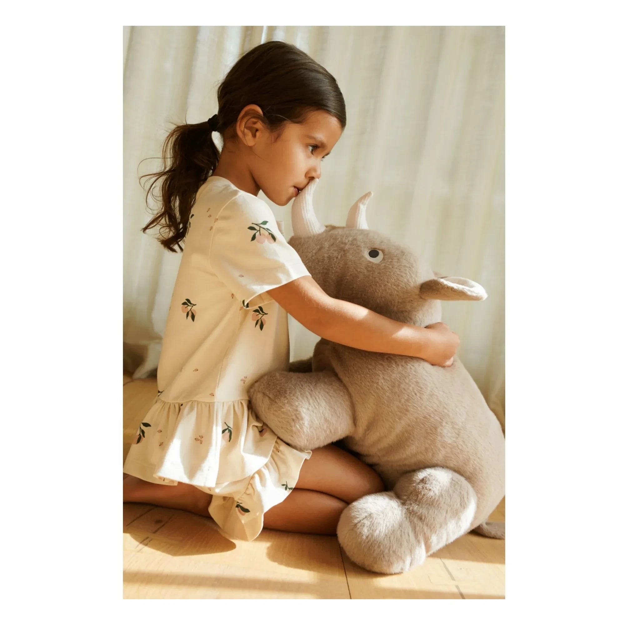 Liewood – Ilford Pfirsich Bio-Baumwoll-T-Shirt und Shorts Set | Ecru