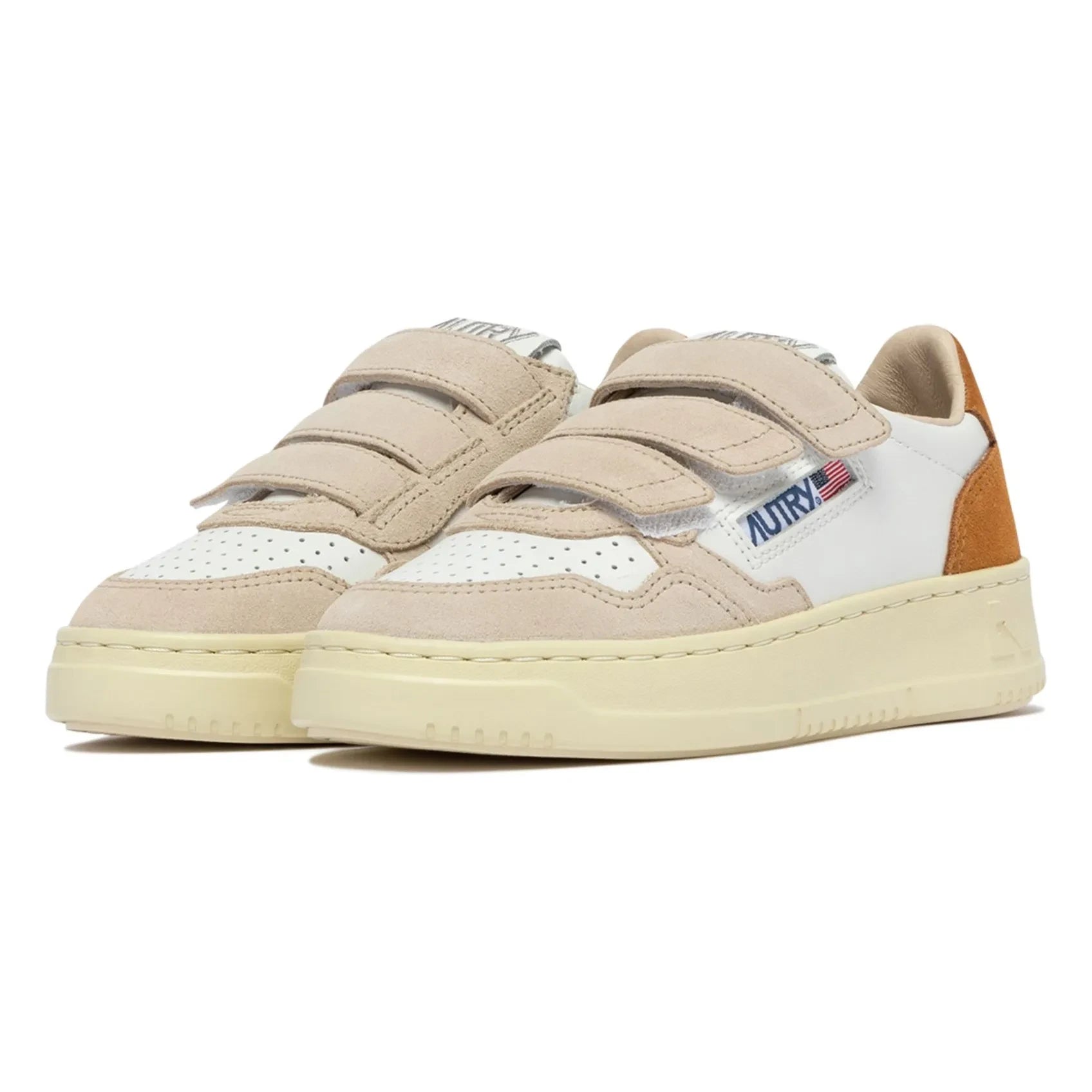 Autry - Kids Kidstripes Low Tricolor Wildleder-Sneaker | Camel