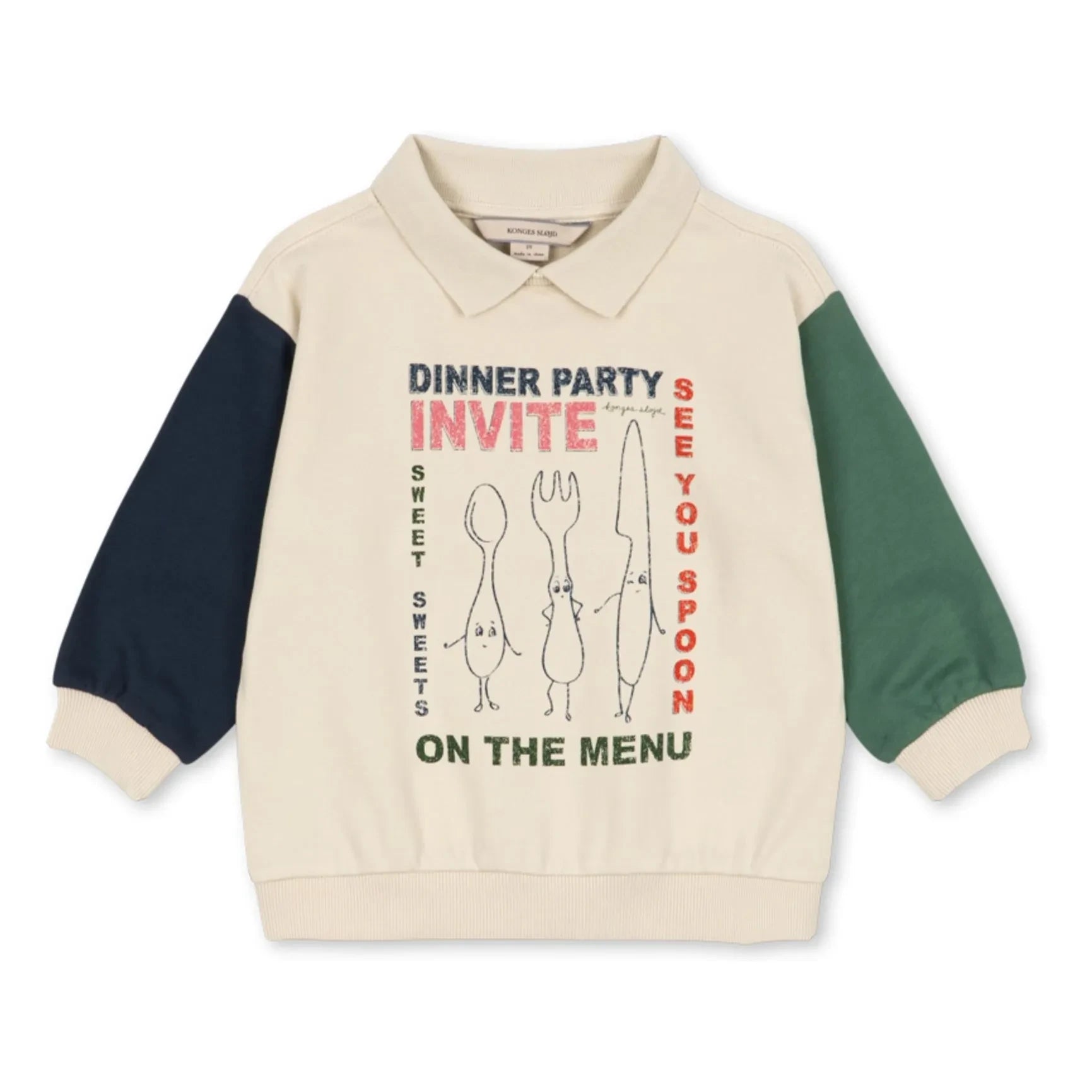 Konges Sløjd - Gepunktetes Dinner Party Bio-Baumwolle Sweat Polo | Beige