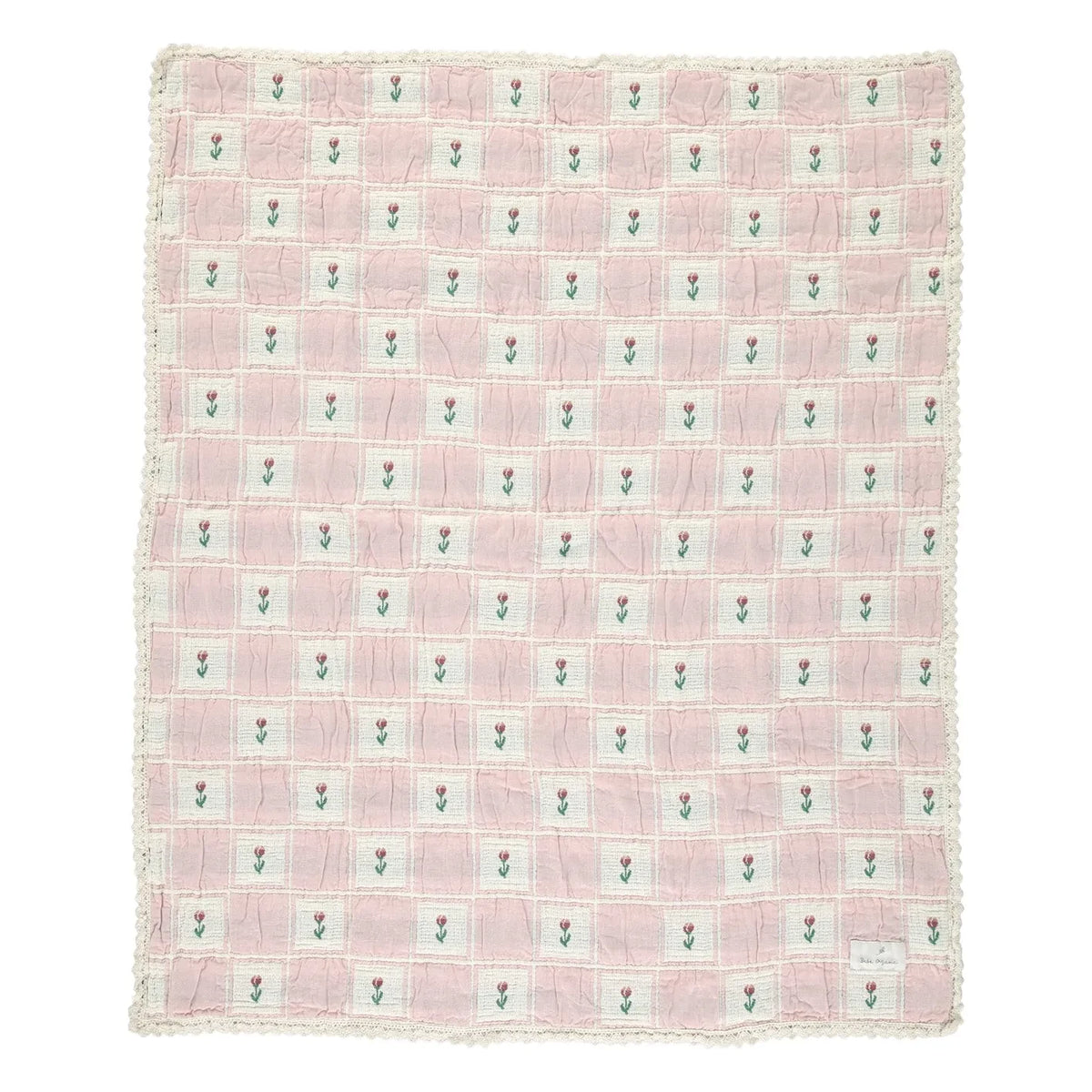 Bebe Organic - Bella Fleurie Organik Pamuk Battaniye | Pembe