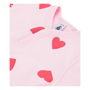 Petit Bateau - Strampler mit Herzen | Rosa