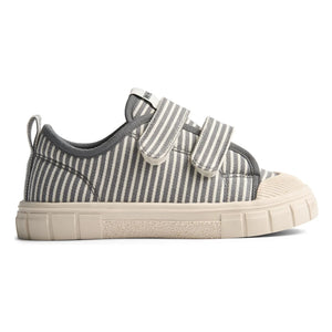 Wheat - Bobbie Gestreifte Sportschuhe mit Klettverschluss | Grau