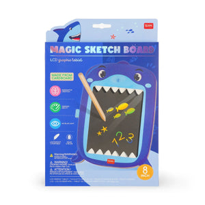Legami - Shark Tragbarer LCD-Zeichentafel aus Karton - Magic Sketch Board