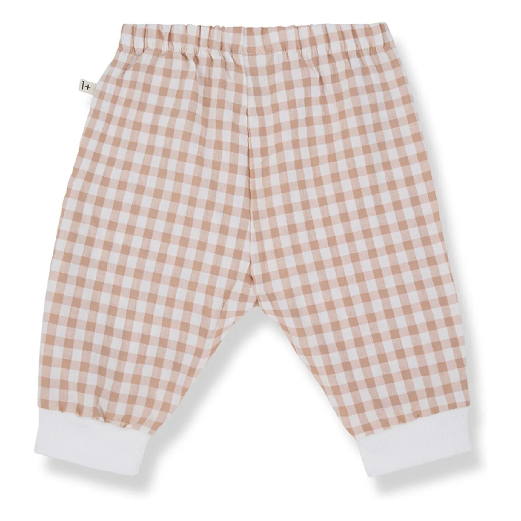1+ in the family - Karpathos Vichy Seersucker Hose | Dunkles Taupe