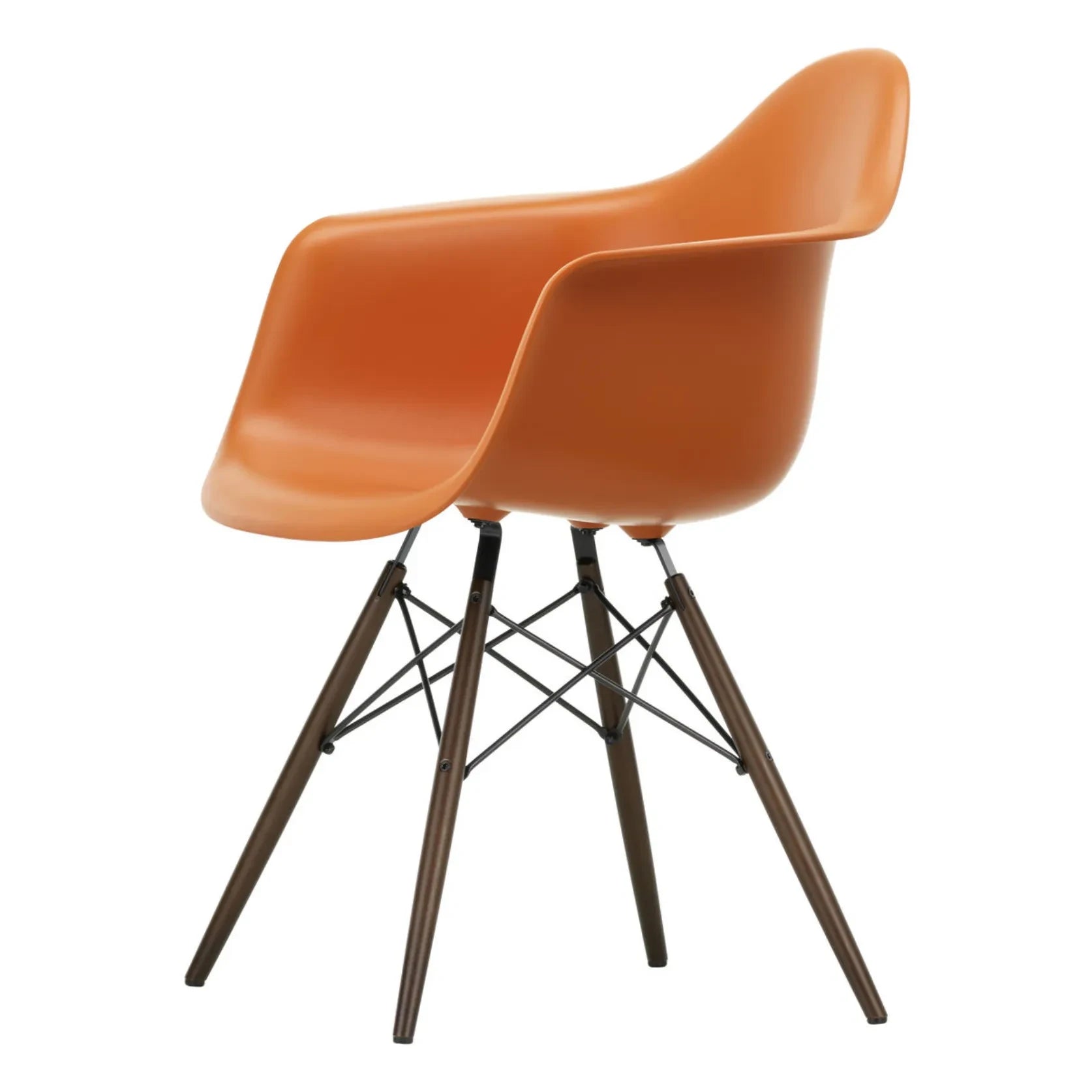 Vitra - DAW Stuhl - Ahornfuß - Charles & Ray Eames | Rostorange