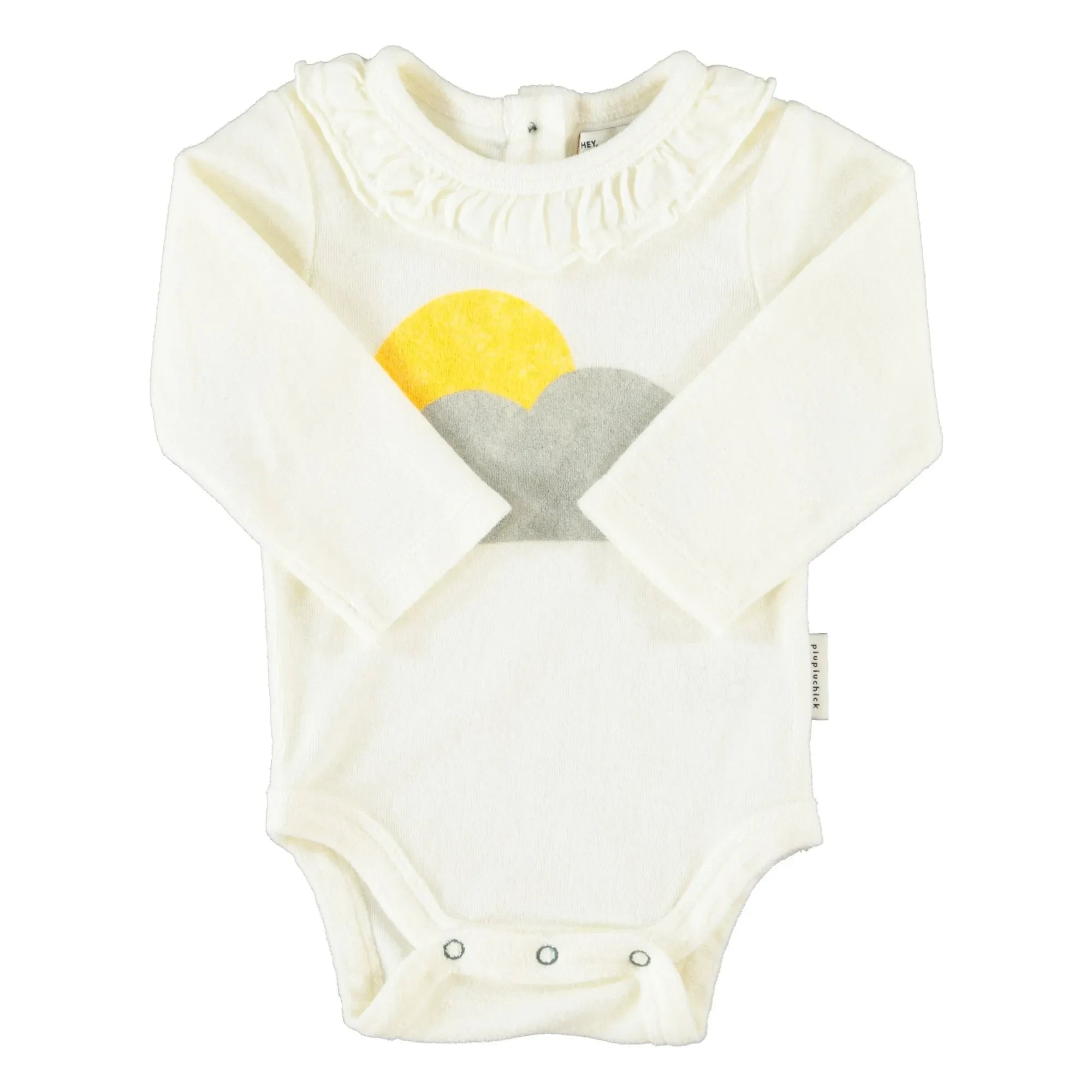 Piupiuchick - Nuages Body aus Bio-Baumwoll-Frottee | Ecru