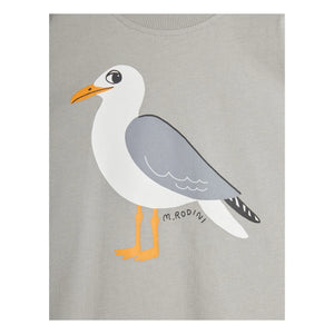 Mini Rodini - Seagull T-Shirt Bio-Baumwolle | Grau
