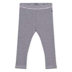Petit Bateau - Çizgili Organik Pamuk Tayt | Lacivert