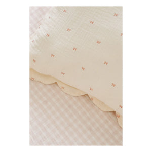 Soft Spot - Kissenbezüge aus Bio-Baumwolle mit Schleife – 2er-Set | Ecru