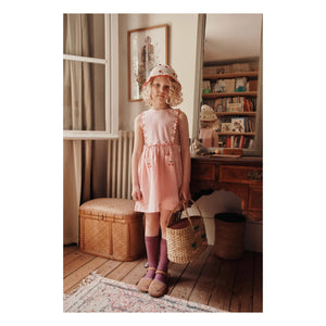 Emile et Ida - Latzkleid aus Bio-Baumwolle mit Vichy-Karo | Rosa