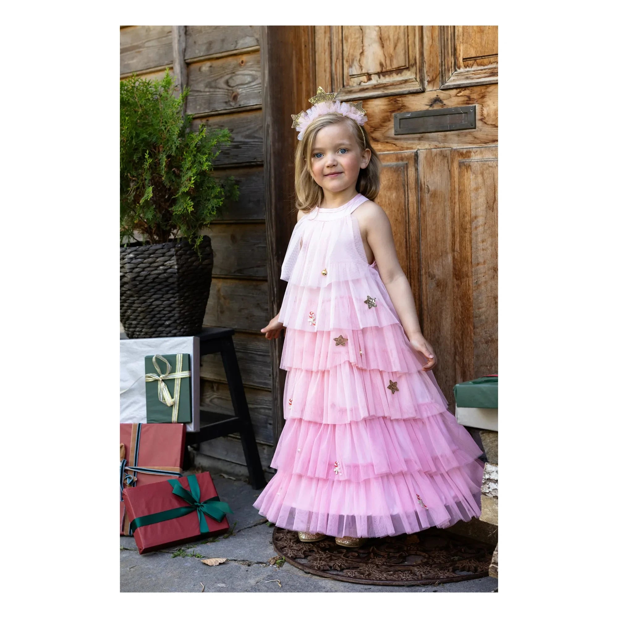 Great Pretenders – Weihnachtsbaumkleid mit Stirnband | Rosa