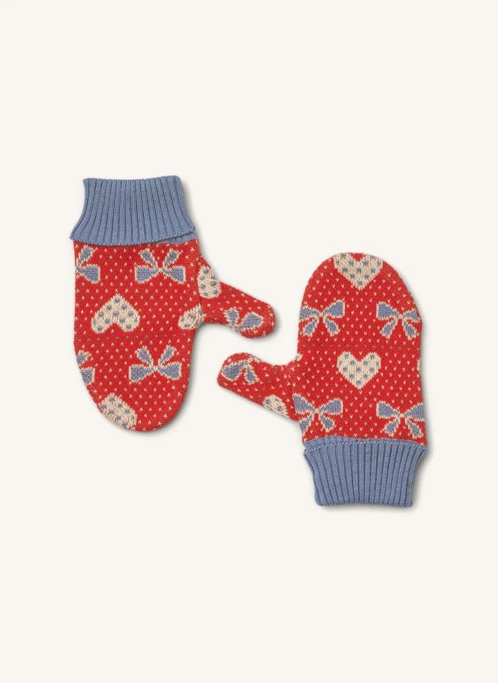 Flöss - Josie Hearts Merino-Wollhandschuhe | Rot