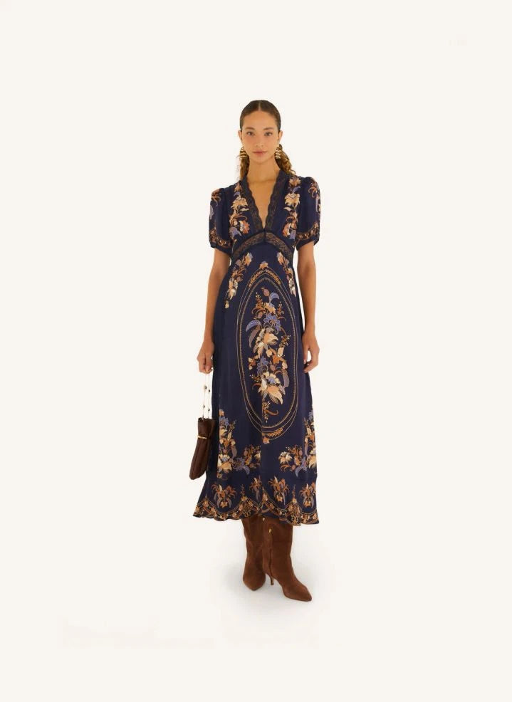 Farm Rio - Lara Kleid | Dunkelblau