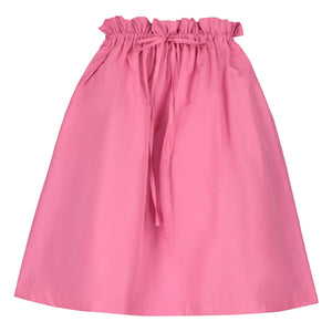 Tangerine – Midi-Rock mit geraffter Taille | Pink