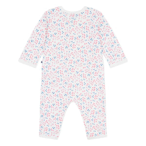 Petit Bateau - Schlafanzug mit Blumenmuster | Weiß