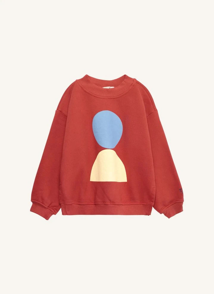 True Artist - Circles Bio-Baumwoll-Sweatshirt | Rot