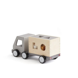Kid's Concept – Müllwagen aus Holz mit Formsteckspiel