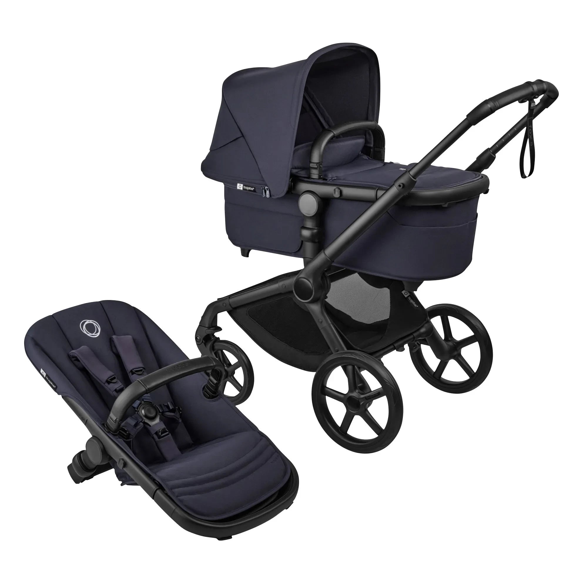 Bugaboo - Bugaboo Fox 5 Renew - All-Terrain-Kinderwagen mit komplettem Fahrgestell schwarz | Indigo