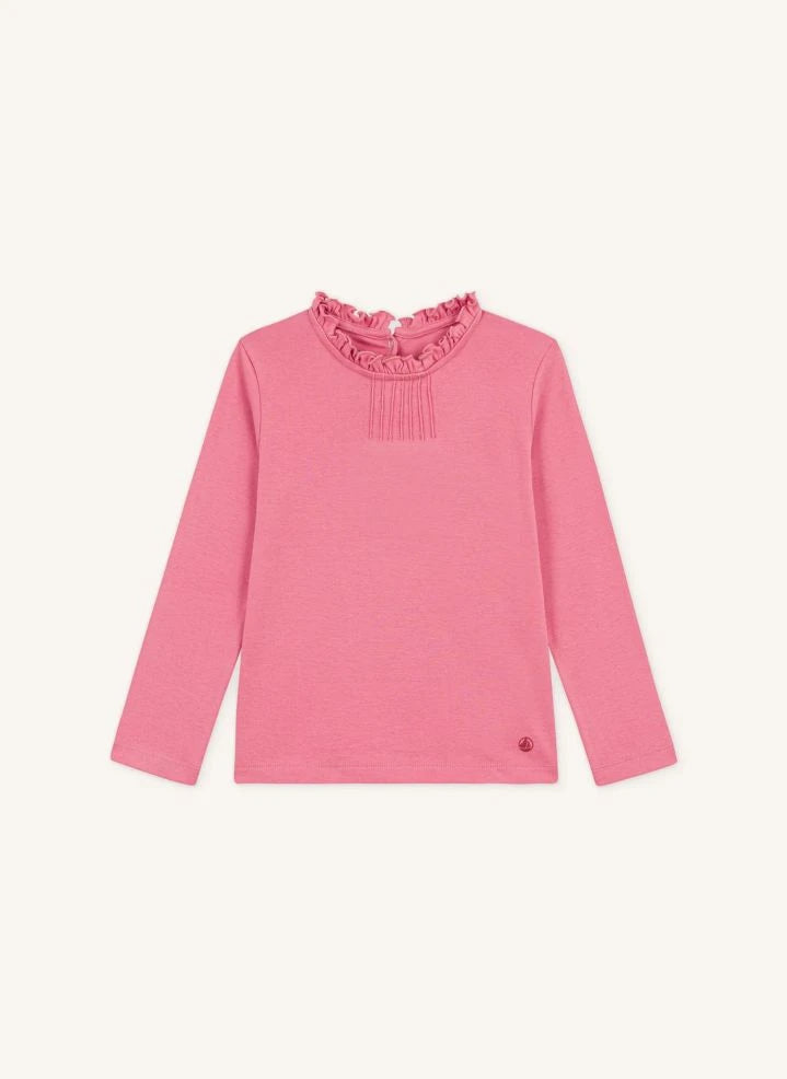 Petit Bateau - T-Shirt mit Kragen aus Bio-Baumwolle | Rosa