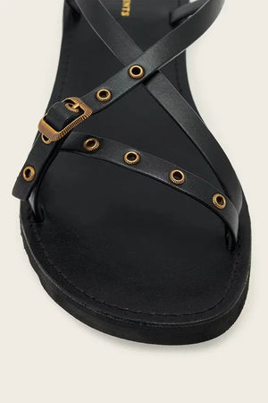 AllSaints kadın deri sandalet Tyla Eyelet Sandal