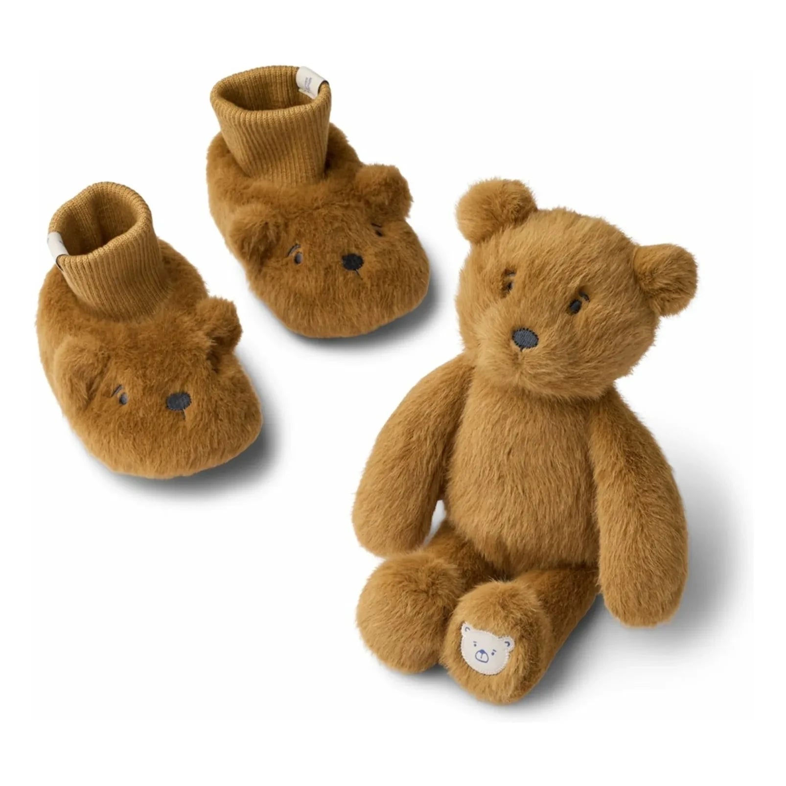 Liewood - Bedrucktes Plüschbär Geschenkset | Goldkaramell