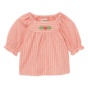 Cozmo - Gestreifte Bluse Amapola | Rosa