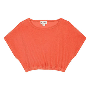 We Are Kids - Crop Bree Handtuch-T-Shirt aus Bio-Baumwolle | Koralle