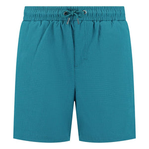 Beachlife - Seersucker Badeshorts | Peacock blue