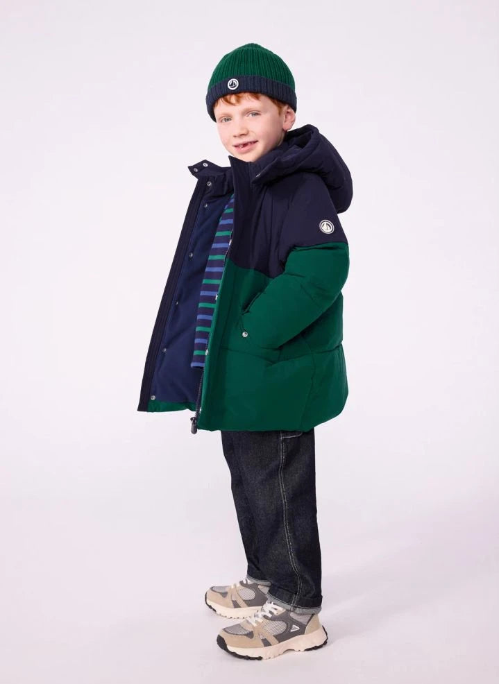 Petit Bateau - Steppjacke mit Farbblock | Grün
