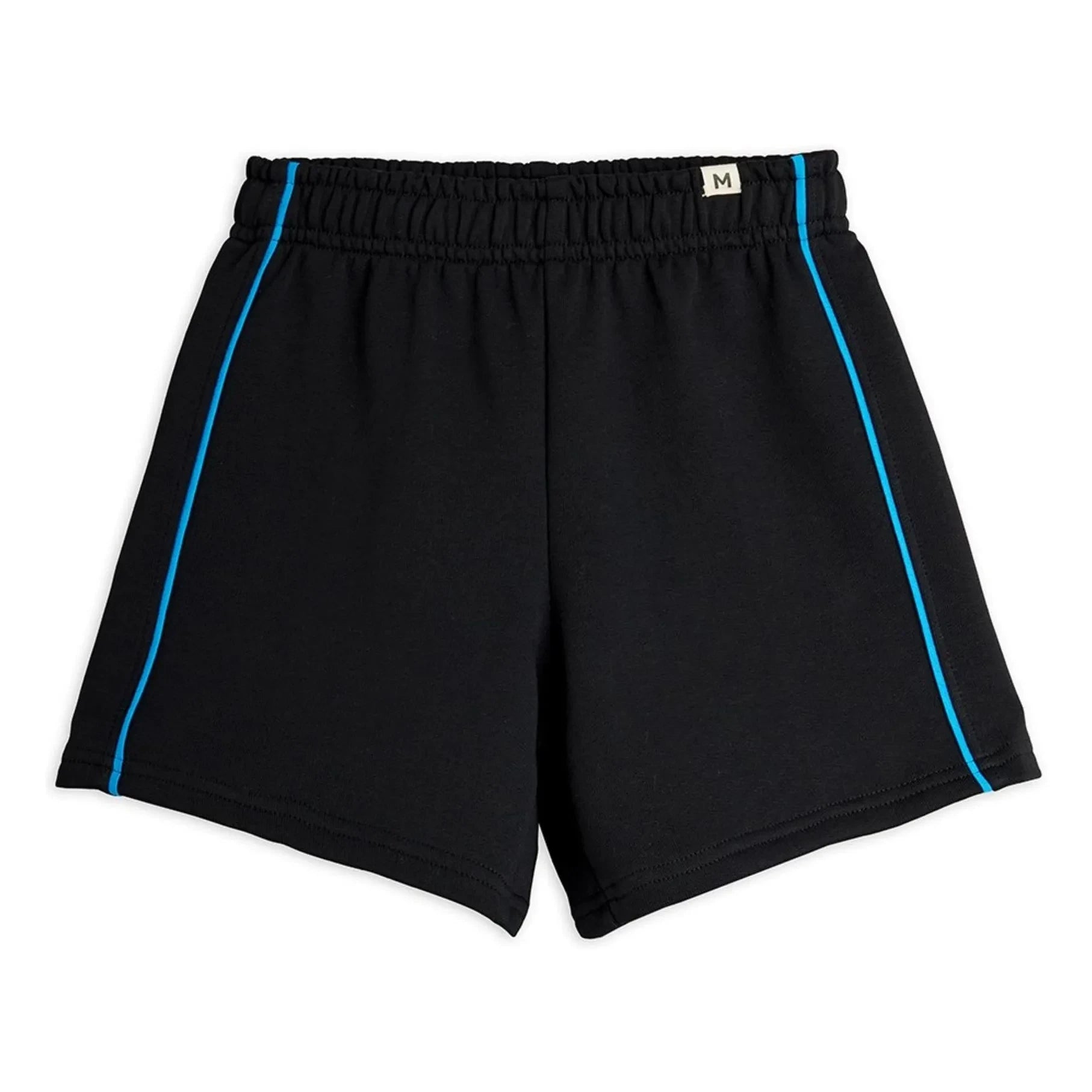Mini Rodini - Sweatshirt-Shorts aus Bio-Baumwolle mit Kontrastpaspel | Schwarz