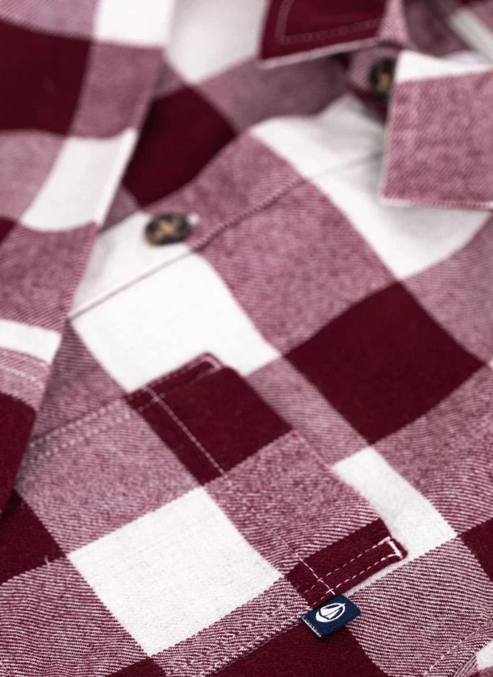 Petit Bateau - Kariertes Hemd aus Bio-Baumwolle | Bordeaux