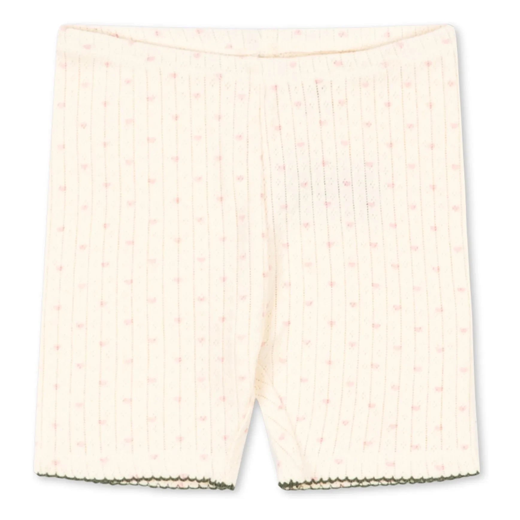 Konges Sløjd - Minnie Hearts Bio-Baumwoll-Radlerhose | Ecru