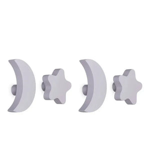 Nofred - Stern- und Mondhaken - 4er-Set | Flieder