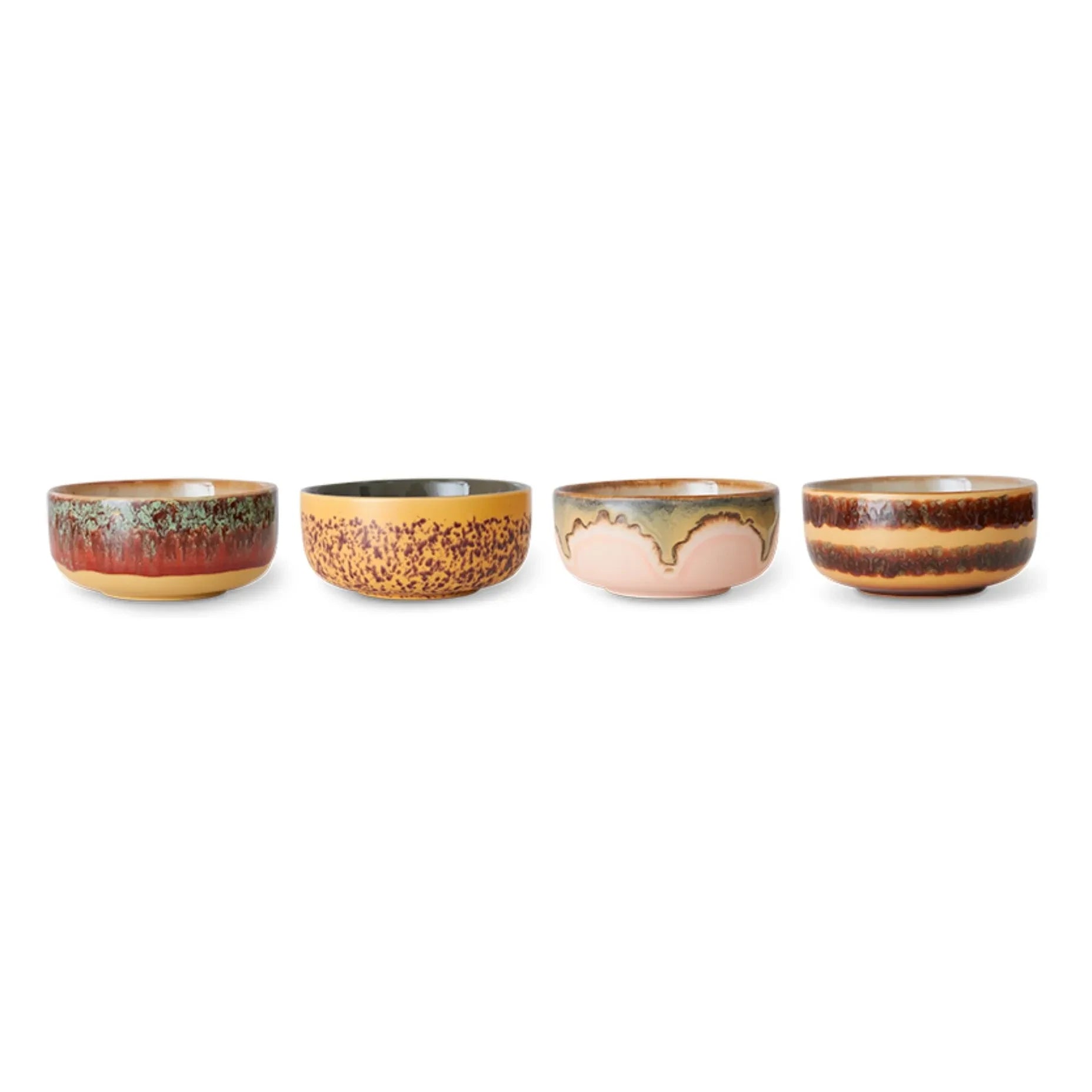 HKliving – 4er Schüssel-Set, Orange